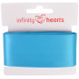 Infinity Hearts Satin Ribbon Double Faced 38mm 325 Turqouise - 5m