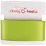 Infinity Hearts Satin Ribbon Double Faced 38mm 551 Green - 5m