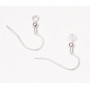 Earring Hooks Sterling Silver - 10 pcs