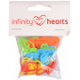 Infinity Hearts Stitch Markers Assorted Colors 22mm - 50 pcs