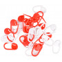 Infinity Hearts Stitch Markers Red / White 22mm - 30 pcs