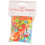 Infinity Hearts Stitch Markers Assorted colors 22mm - 100 pcs