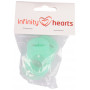 Infinity Hearts Pacifier Clip/Soother Chain Adapter Sea Green 5x3cm - 5 pcs