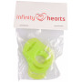 Infinity Hearts Pacifier Clip/Soother Chain Adapter Lime Yellow 5x3cm - 5 pcs