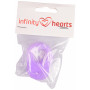 Infinity Hearts Pacifier Clip/Soother Chain Adapter Lavender 5x3cm - 5 pcs