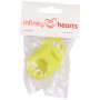 Infinity Hearts Pacifier Clip/Soother Chain Adapter Lime 5x3cm - 5 pcs