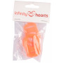Infinity Hearts Pacifier Clip/Soother Chain Adapter Orange 5x3cm - 5 pcs
