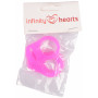 Infinity Hearts Pacifier Clip/Soother Chain Adapter Pink 5x3cm - 5 pcs