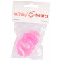 Infinity Hearts Pacifier Clip/Soother Chain Adapter Rose 5x3cm - 5 pcs