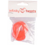 Infinity Hearts Pacifier Clip/Soother Chain Adapter Red 5x3cm - 5 pcs