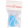 Infinity Hearts Pacifier Clip/Soother Chain Adapter Blue 5x3cm - 5 pcs