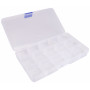 Infinity Hearts Plastic Box for Buttons and Accessories Transparent 17.5x10cm - 15 compartments