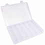 Infinity Hearts Plastic Box for Buttons and Accessories Transparent 21x14cm - 24 compartments