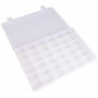 Infinity Hearts Plastic Box for Buttons and Accessories Transparent 27x18.5cm - 36 compartments