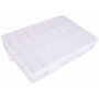 Infinity Hearts Plastic Box for Buttons and Accessories Transparent 19.5x14cm - 24 compartments