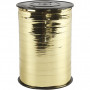 Curling Ribbon, metallic gold, W: 10 mm, glossy, 250 m/ 1 roll
