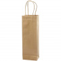 Paper Bag, brown, H: 36 cm, W: 13x8 cm, 125 g, 10 pc/ 1 pack