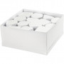Boxes, white, H: 5 cm, dia. 10-12 cm, 27 pc/ 1 pack