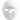 Full Face Mask, white, H: 22 cm, W: 17 cm, 10 pc/ 1 pack