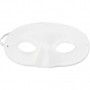 Half Face Masks, H: 9.5 cm, W: 18.5 cm, 10 pcs, white