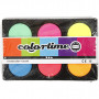 Watercolour, neon colours, H: 16 mm, D 44 mm, 1 pack