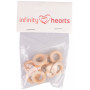 Infinity Hearts Curtain Ring Wood Round 20mm - 10 pcs