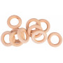 Infinity Hearts Curtain Ring Wood Round 30mm - 10 pcs