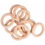 Infinity Hearts Curtain Ring Wood Round 50mm - 10 pcs