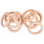 Infinity Hearts Curtain Ring Wood Round 60mm - 10 pcs