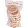 Infinity Hearts Curtain Ring Wood Round 100mm - 10 pcs