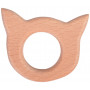 Infinity Hearts Ring Wood Fox Head 6x5.5cm