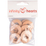 Infinity Hearts Curtain Rings Wood Thick Round 30mm - 10 pcs