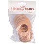 Infinity Hearts Curtain Rings Wood Thick Round 50mm - 10 pcs