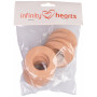 Infinity Hearts Curtain Rings Wood Thick Round 60mm - 10 pcs