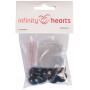 Infinity Hearts Safety Eyes / Amigurumi Eyes Black 16mm - 5 sets