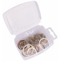 Infinity Hearts Keyring in Plastic Box Thick Silver 15-35mm - 50 pcs