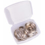 Infinity Hearts Keychain in Plastic Box Thin Silver 5-50mm - 50 pcs