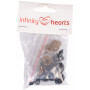 Infinity Hearts Safety Eyes / Amigurumi Eyes Black 18mm - 5 sets