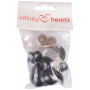Infinity Hearts Safety Eyes / Amigurumi Eyes Black 25mm - 5 sets