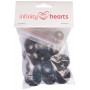 Infinity Hearts Safety Eyes / Amigurumi Eyes Black 30mm - 5 sets
