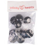 Infinity Hearts Safety Eyes / Amigurumi Eyes Black 40mm - 5 sets