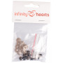 Infinity Hearts Safety Eyes / Amigurumi Eyes Gold 8mm - 5 sets