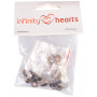 Infinity Hearts Safety Eyes / Amigurumi Eyes Gold 10mm - 5 sets