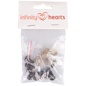 Infinity Hearts Safety Eyes / Amigurumi Eyes Brown 20mm - 5 sets