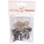 Infinity Hearts Safety Eyes / Amigurumi Eyes Gold 14mm - 5 sets - Factory Seconds