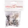 Infinity Hearts Safety Eyes / Amigurumi Eyes Gold 16mm - 5 sets -Factory Seconds