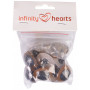 Infinity Hearts Safety Eyes / Amigurumi Eyes Gold 30mm - 5 sets - Factory Seconds