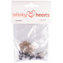 Infinity Hearts Safety Eyes / Amigurumi Eyes Silver 8mm - 5 sets