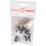 Infinity Hearts Safety Eyes / Amigurumi Eyes Silver 12mm - 5 sets