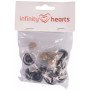 Infinity Hearts Safety Eyes / Amigurumi Eyes Silver 25mm - 5 sets